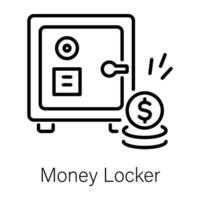 Trendy Money Locker vector