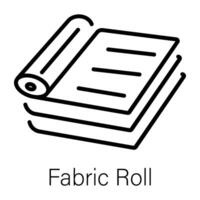 Trendy Fabric Roll vector