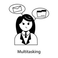 Trendy Multitasking Concepts vector