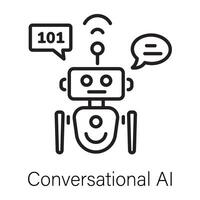 Trendy Conversational AI vector
