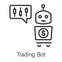 Trendy Trading Bot vector