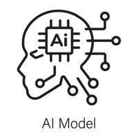 Trendy AI Model vector