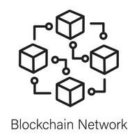 Trendy Blockchain Network vector