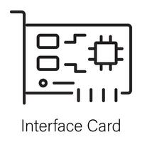 Trendy Interface Card vector