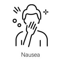 Trendy Nausea Concepts vector