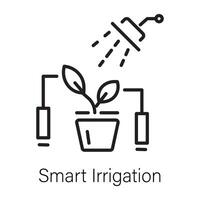 Trendy Smart Irrigation vector