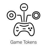 Trendy Game Tokens vector