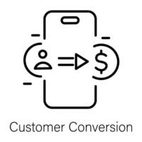 Trendy Customer Conversion vector