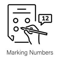 Trendy Marking Numbers vector