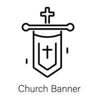 Trendy Church Banner vector