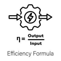 Trendy Efficiency Formula vector