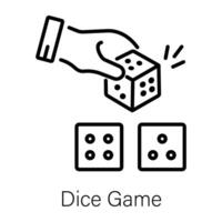 Trendy Dice Game vector