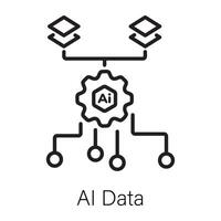 Trendy AI Data vector