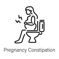 Trendy Pregnancy Constipation vector