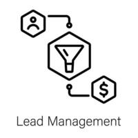 Trendy Lead Management vector