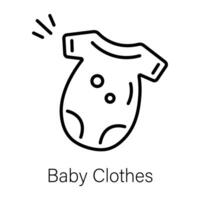 Trendy Baby Clothes vector