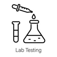 Trendy Lab Testing vector