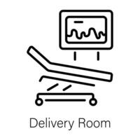 Trendy Delivery Room vector