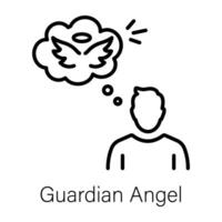 Trendy Guardian Angel vector