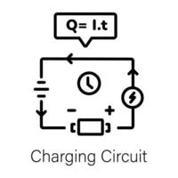 Trendy Charging Circuit vector