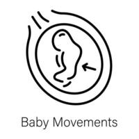 Trendy Baby Movements vector