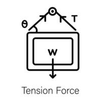 Trendy Tension Force vector