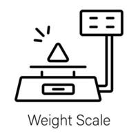 escala de peso de moda vector