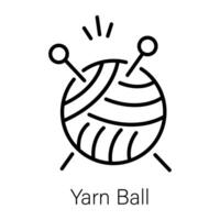 Trendy Yarn Ball vector