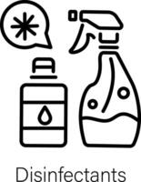 Trendy Disinfectants Concepts vector
