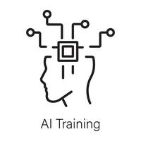 Trendy AI Training vector