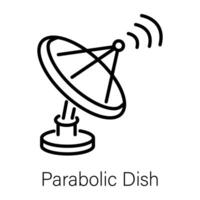 Trendy Parabolic Dish vector