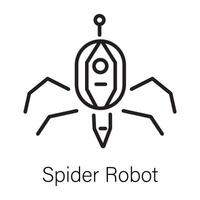 de moda araña robot vector