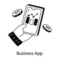 Trendy Business App vector