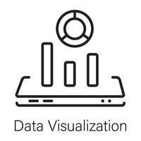 Trendy Data Visualization vector