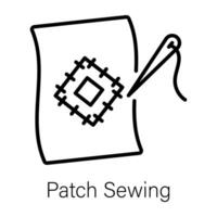 Trendy Patch Sewing vector