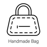 Trendy Handmade Bag vector