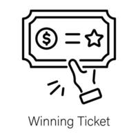 Trendy Winning Ticket vector