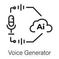 Trendy Voice Generator vector