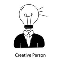Trendy Creative Person vector