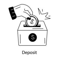 Trendy Deposit Concepts vector