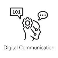 Trendy Digital Communication vector