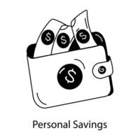 Trendy Personal Savings vector