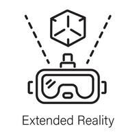 Trendy Extended Reality vector