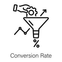 Trendy Conversion Rate vector