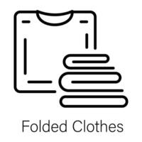 Trendy Folded Clothes vector