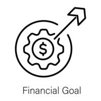 Trendy Financial Goal vector