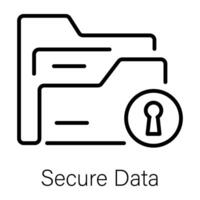 Trendy Secure Data vector