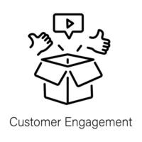 Trendy Customer Engagement vector