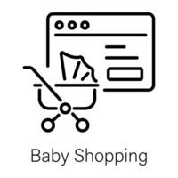 Trendy Baby Shopping vector