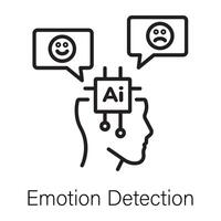 Trendy Emotion Detection vector